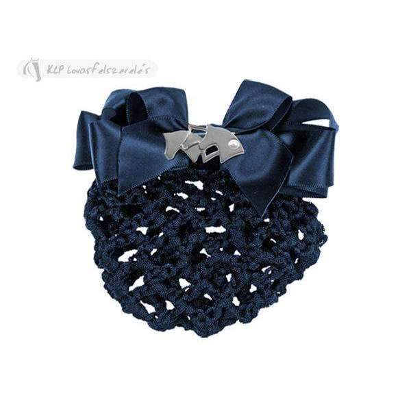 Hair Net With 3 Horse Heads Silver/blue