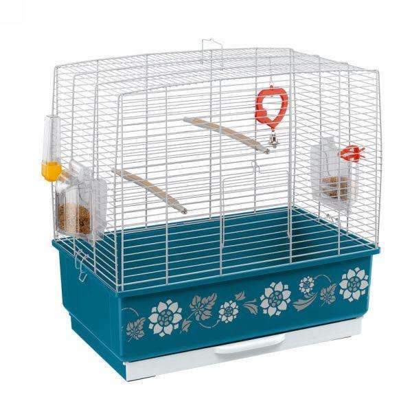 Ferplast Rekord 3 Bird Cage with blue decorations