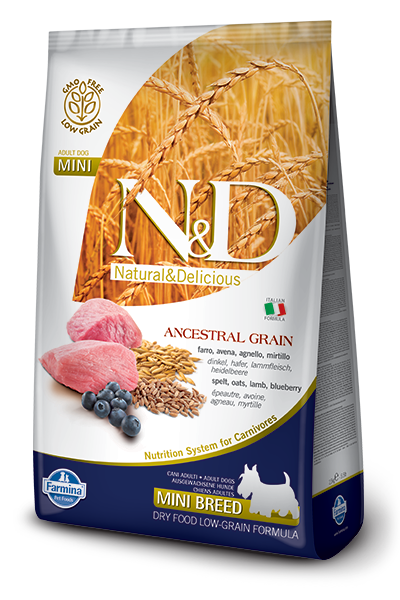 Farmina N&D Low Grain Lamb & Blueberry Adult Mini - 7kg