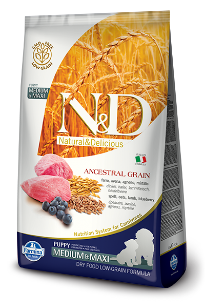 Farmina N&D Low Grain Lamb & Blueberry Puppy Medium & Maxi - 12kg