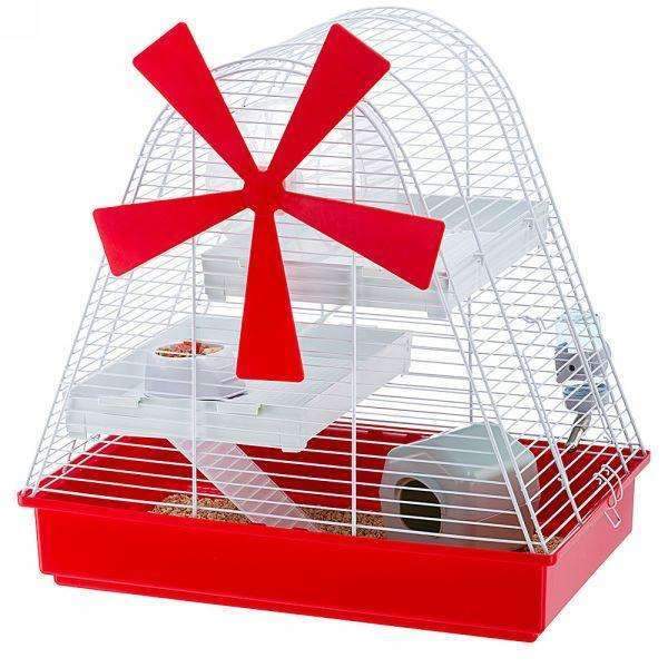 Ferplast Magic Mill Multi-level hamster cage with Windmill design.