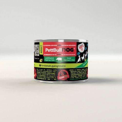 PettBullDog Adult - Wild boar with brown rice (200 gr)