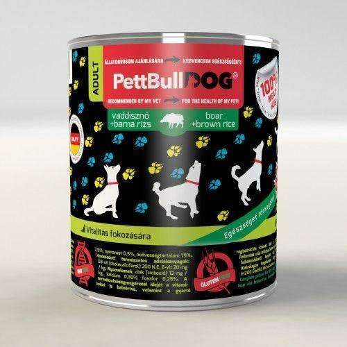 PettBullDog Adult - Wild boar with brown rice (800 gr)