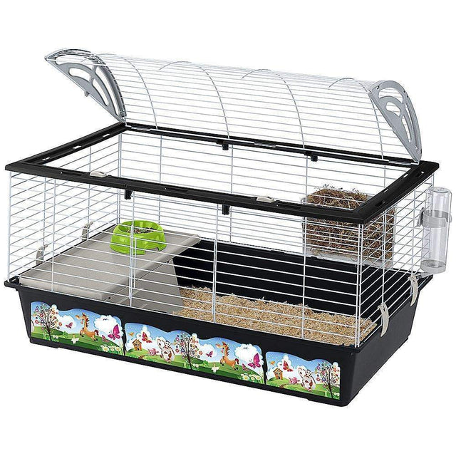 Ferplast Casita 100 Large Rabbit Cage, With Decorations