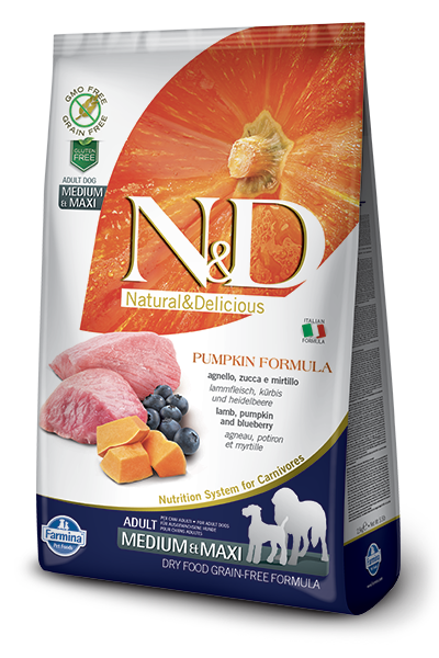 Farmina N&D Grain Free Lamb & Blueberry Adult Medium & Maxi - 2,5kg