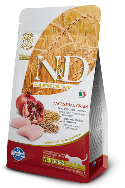 Farmina N&D Low Grain Chicken & Pomegranate Adult Neutered - 300g