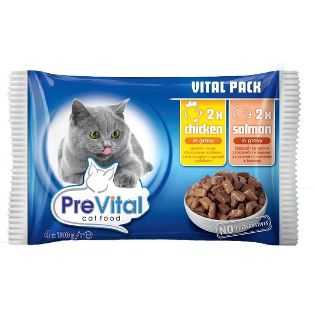 Prevital Pouch Chicken & Salmon - 4x100gr