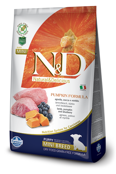 Farmina N&D Grain Free Lamb & Blueberry With Pumpkin Puppy Mini - 7kg