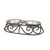 Raintech Stainless Steel Bowl With Antique Stand - 2 x 13cm